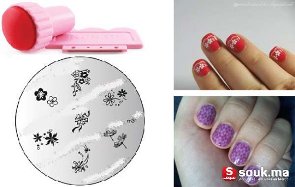 Kit Stamping Nail Art Tampon Décoration D'ongles | Tanger | SOUK.MA ...