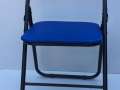 Chaise pliante bleu noir tissus